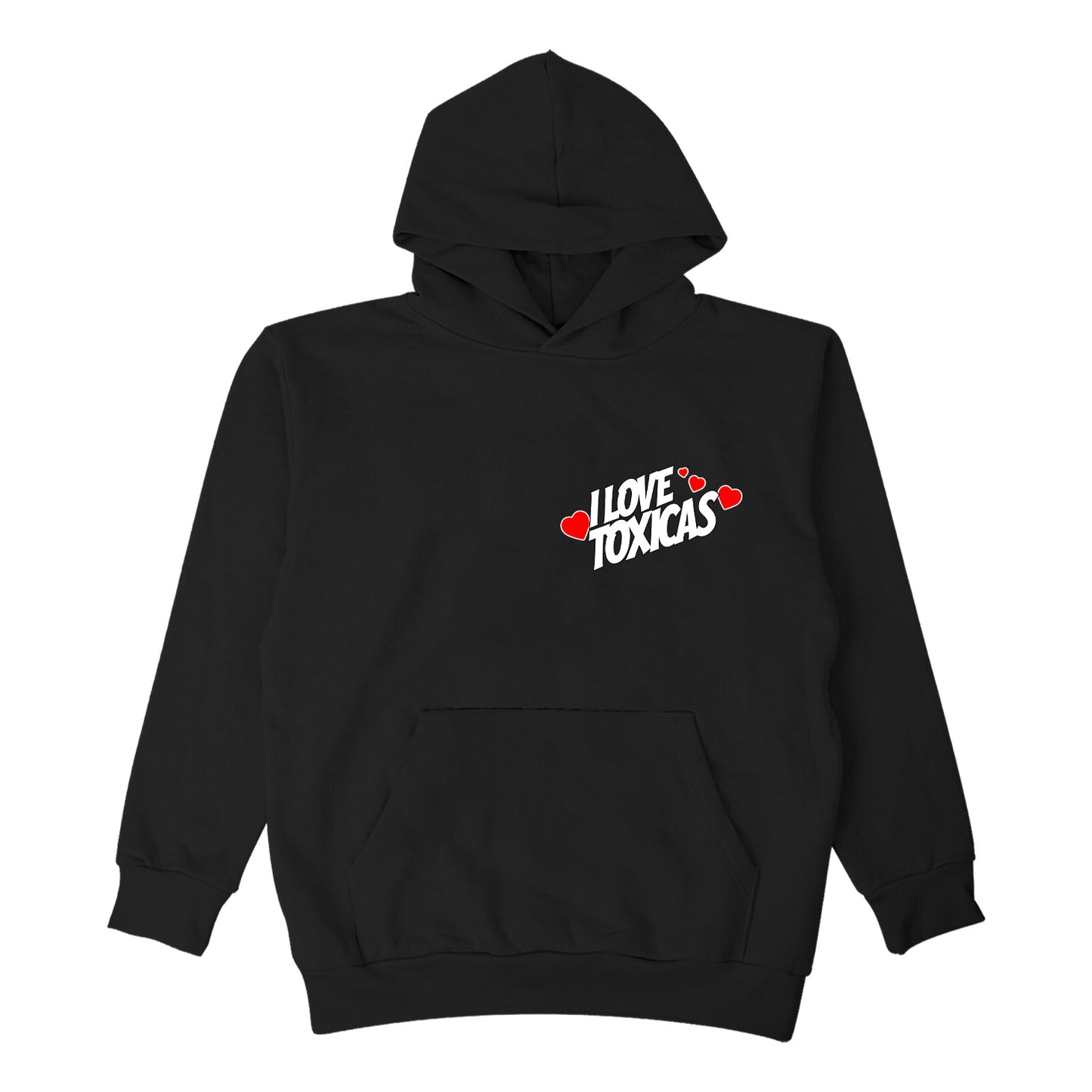 I LOVE TOXICAS HOODY - BLACK