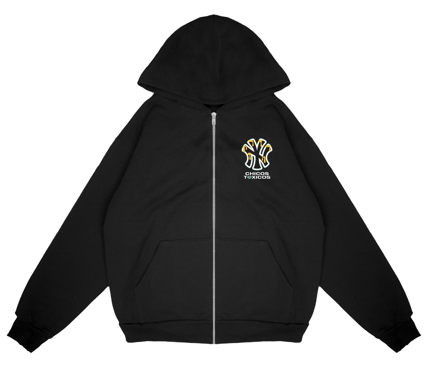 NEW YORK HOMAGE ZIPUP HOODIE - BLACK