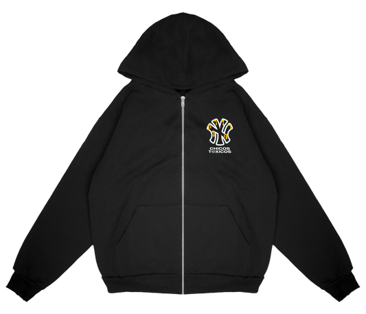 NEW YORK HOMAGE ZIPUP HOODIE - BLACK