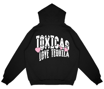 TOXICAS HEART TEQUILA PULLOVER HOODIE - BLACK