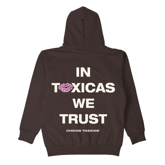 IN TOXICAS WE TRUST HOODY - BROWN